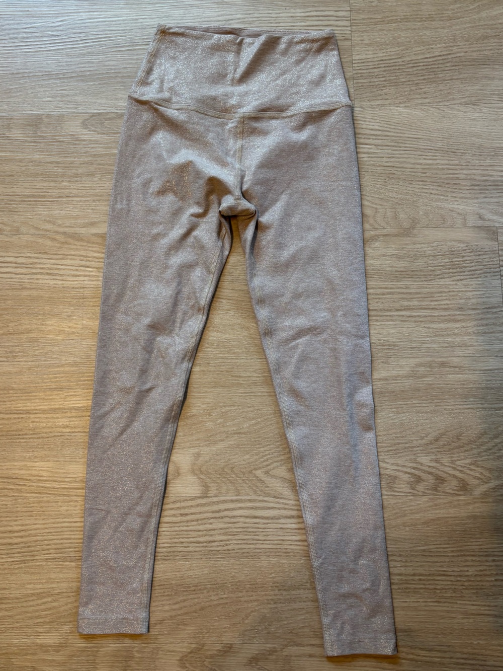 Beyond Yoga Women’s XS Tan Metallic High Waisted Leggings